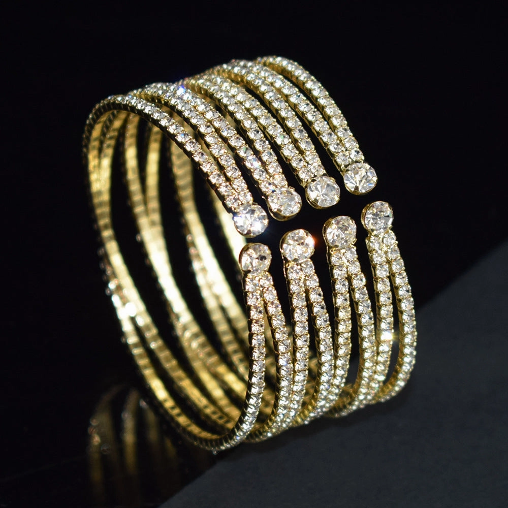 Wholesale Crystal Rhinestone Layered Bracelet Set
