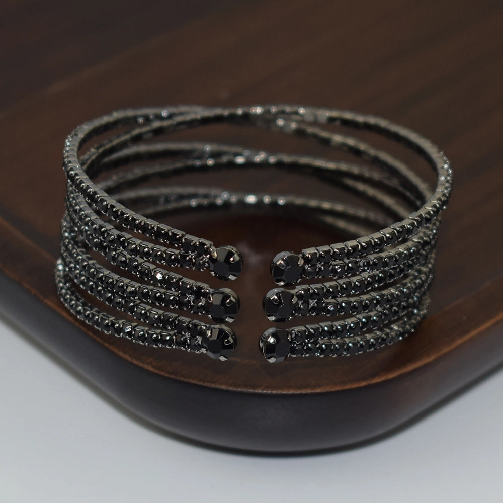 Wholesale Crystal Rhinestone Layered Bracelet Set