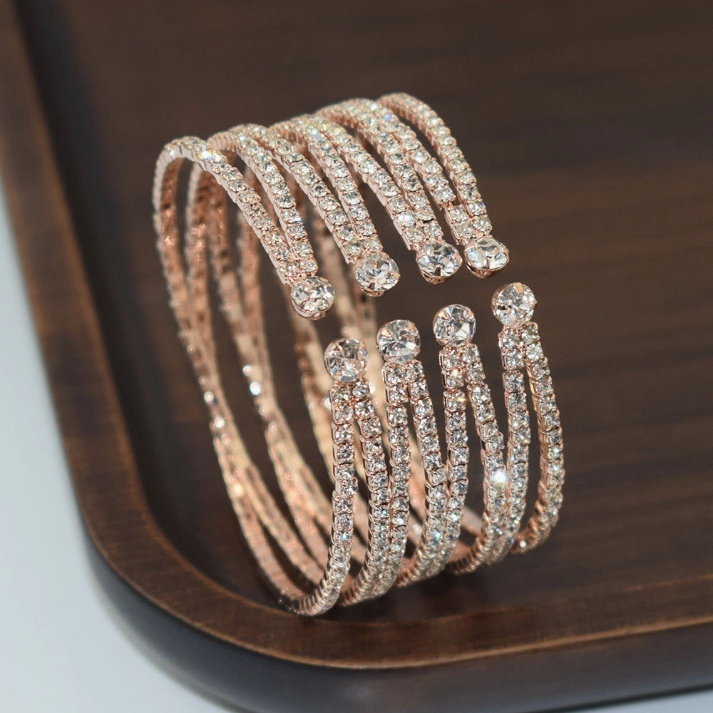 Wholesale Crystal Rhinestone Layered Bracelet Set
