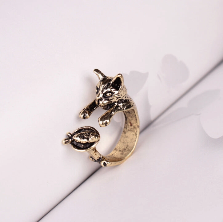 Wholesale Cute Animal Opening Alloy Rings