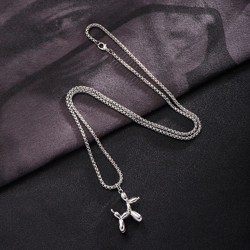 Wholesale Cute Balloon 3D Dog Alloy Necklaces