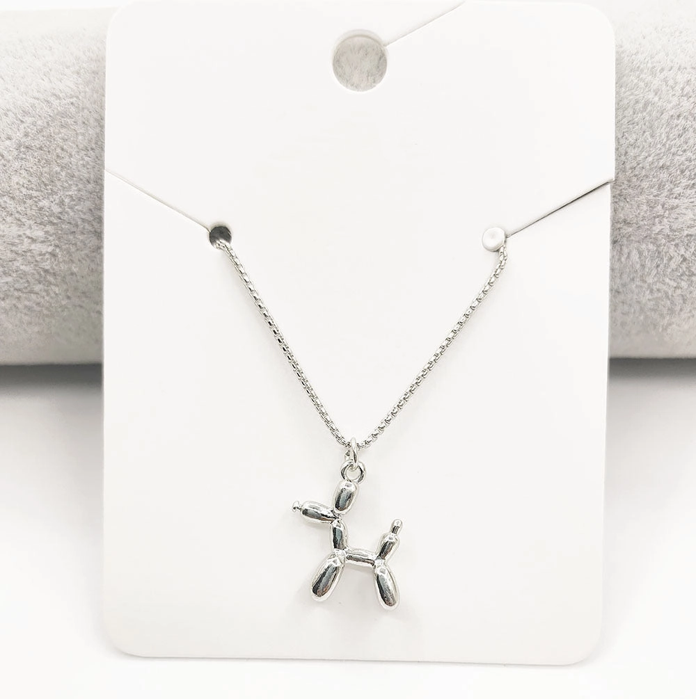 Wholesale Cute Balloon 3D Dog Alloy Necklaces