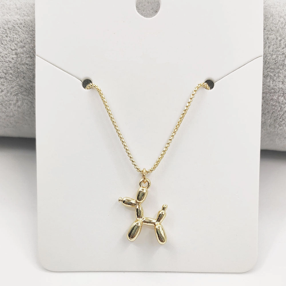 Wholesale Cute Balloon 3D Dog Alloy Necklaces