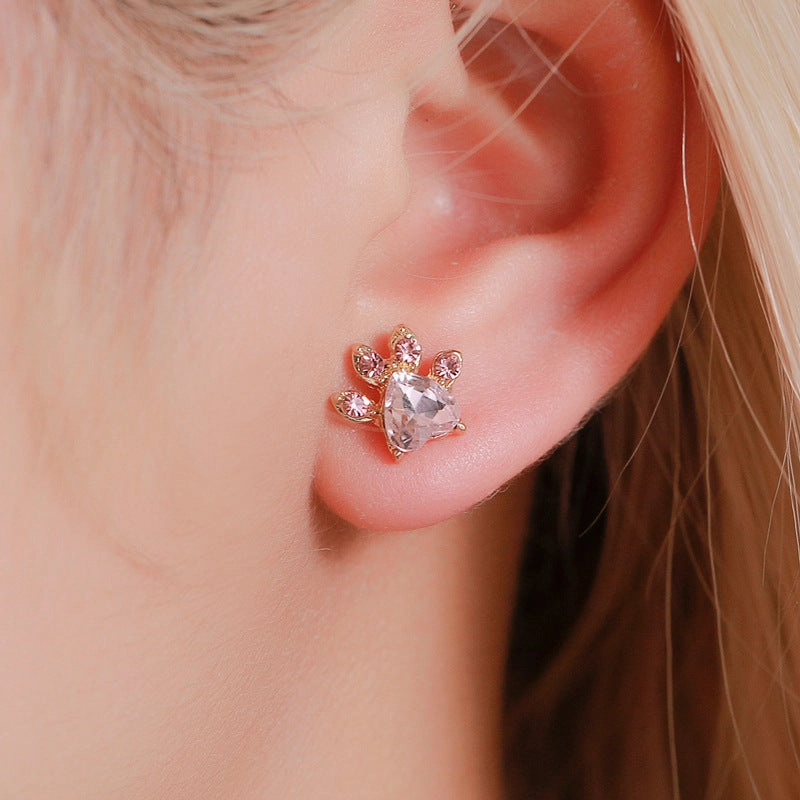 Wholesale Cute Cartoon Cat Claw Alloy Rings Jewelry Set