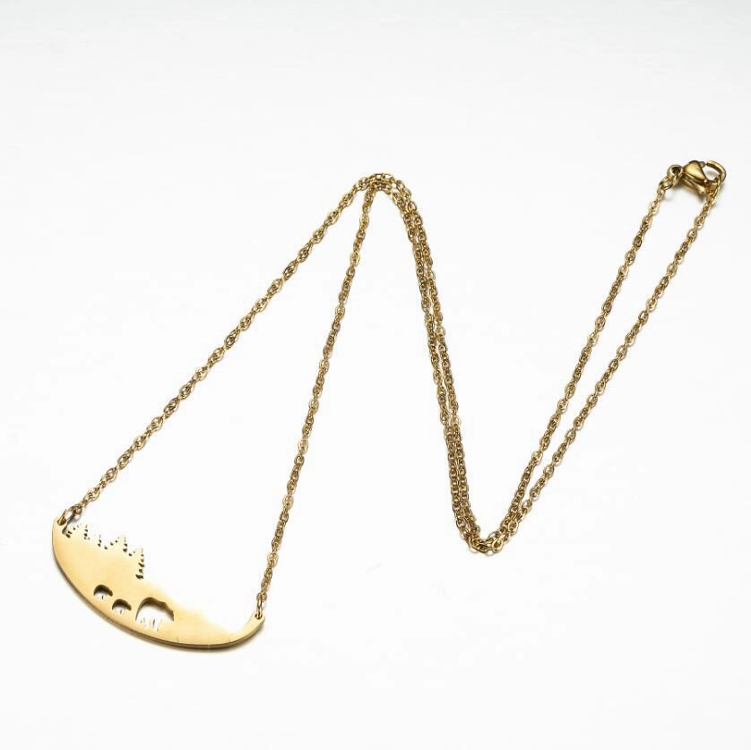 Wholesale Cute Hollow Small Animal Cat Hummingbird Wolf Necklace