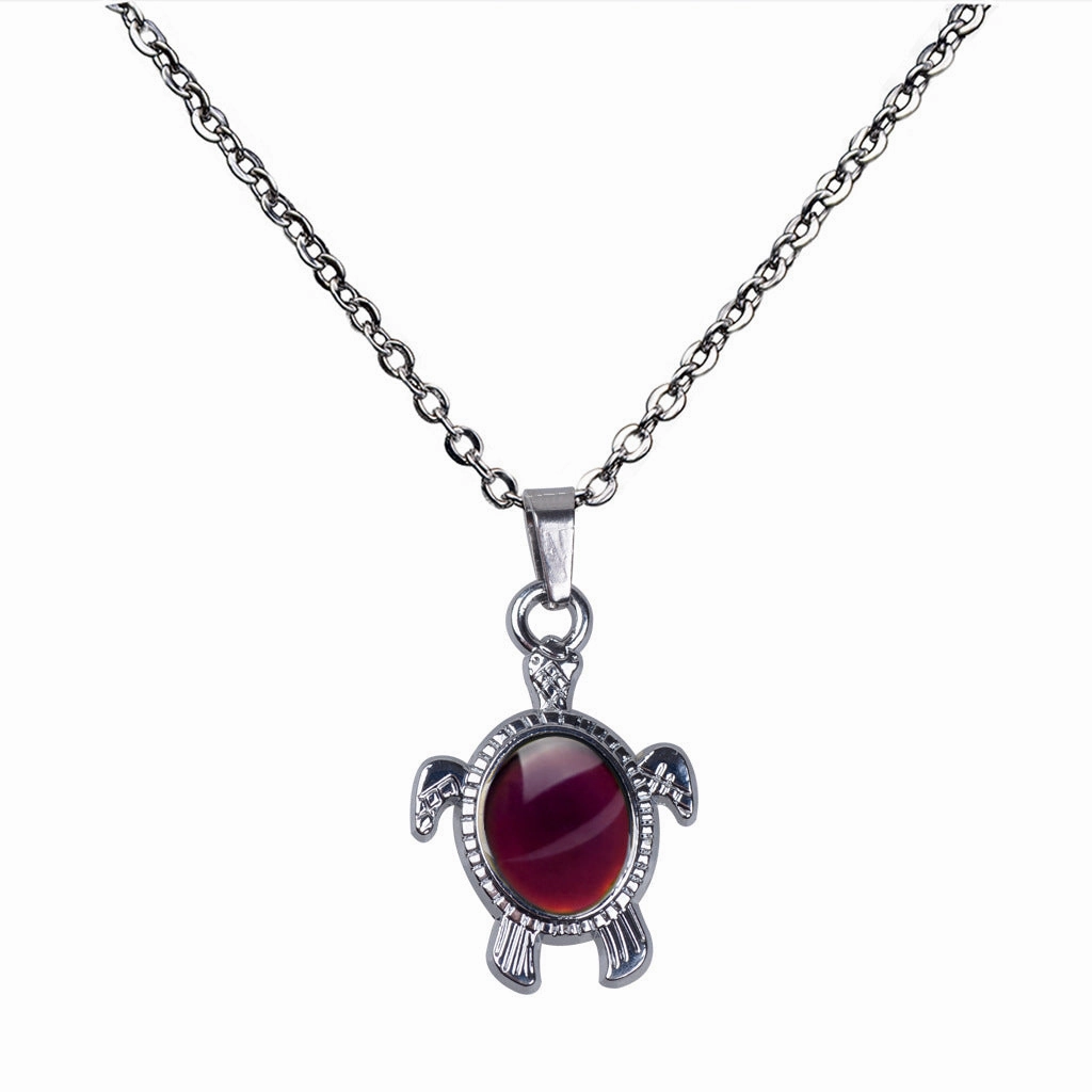 Wholesale Cute Little Sea Turtle Temperature Sensing Color Changing Necklaces