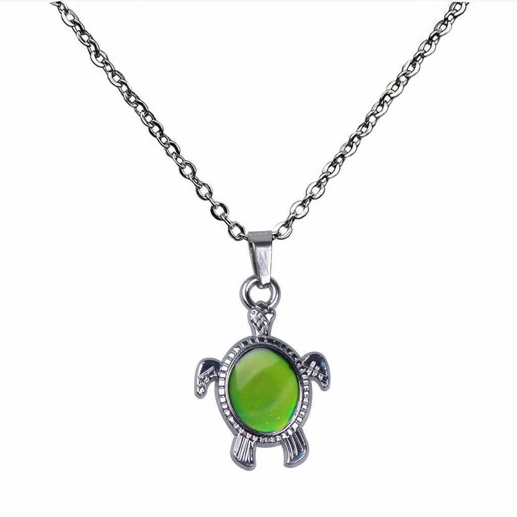 Wholesale Cute Little Sea Turtle Temperature Sensing Color Changing Necklaces