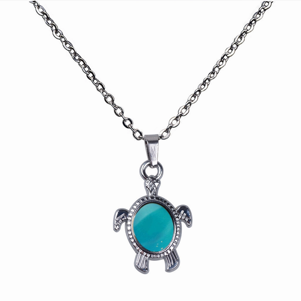 Wholesale Cute Little Sea Turtle Temperature Sensing Color Changing Necklaces