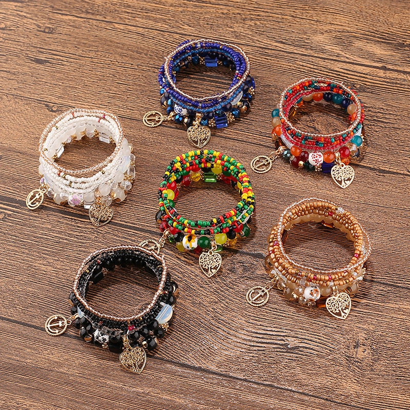 Wholesale Cute Pendant Multilayer Beaded Bracelet