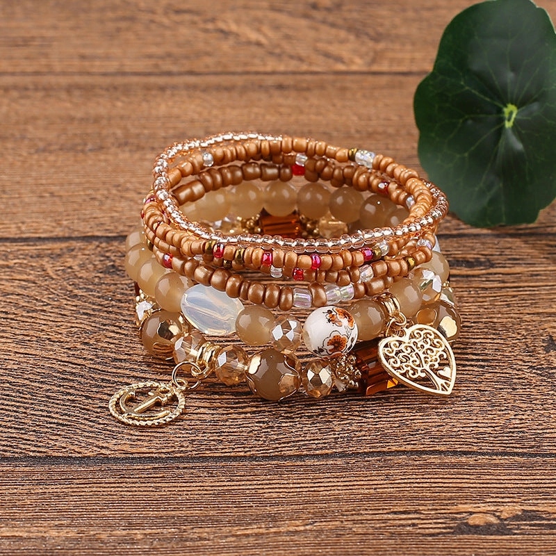 Wholesale Cute Pendant Multilayer Beaded Bracelet