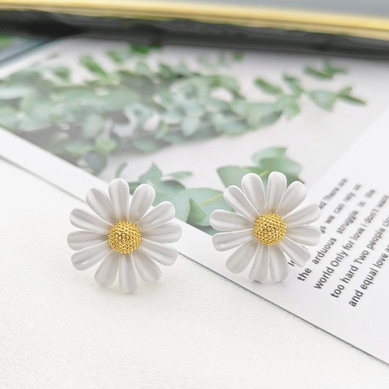 Wholesale Daisy Alloy Rings Necklace Set