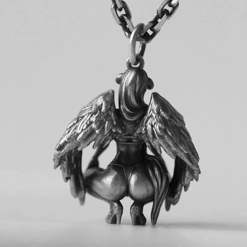 Wholesale Demon Angel Alloy Long Necklace