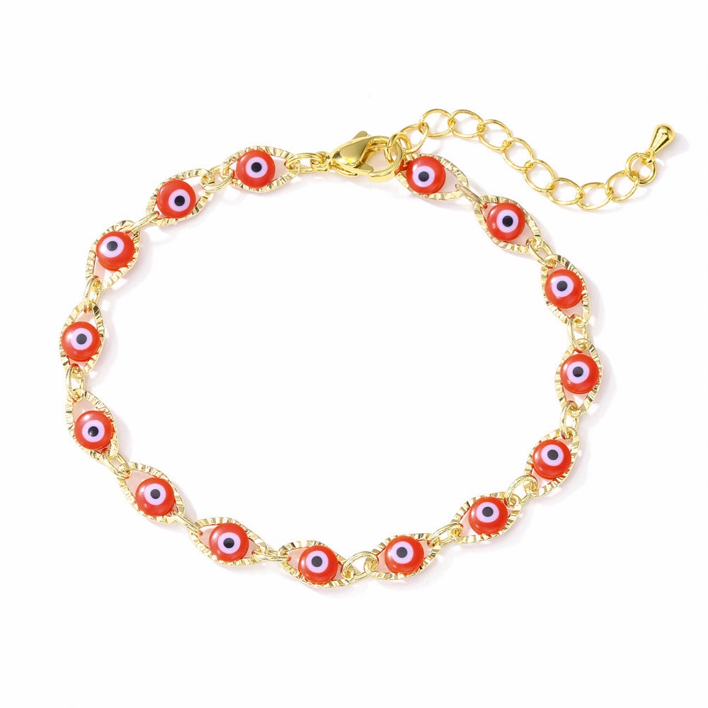 Wholesale Demon Eye Copper Bracelet
