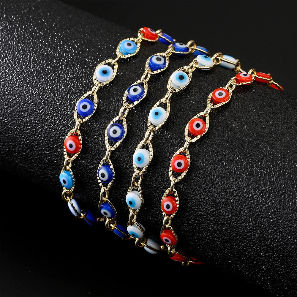 Wholesale Demon Eye Copper Bracelet