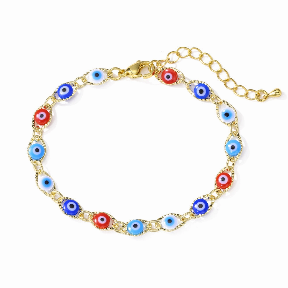 Wholesale Demon Eye Copper Bracelet