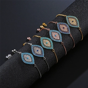 Wholesale Demon Eye Copper Bracelet