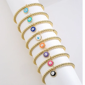 Wholesale Demon Eye Copper Bracelet