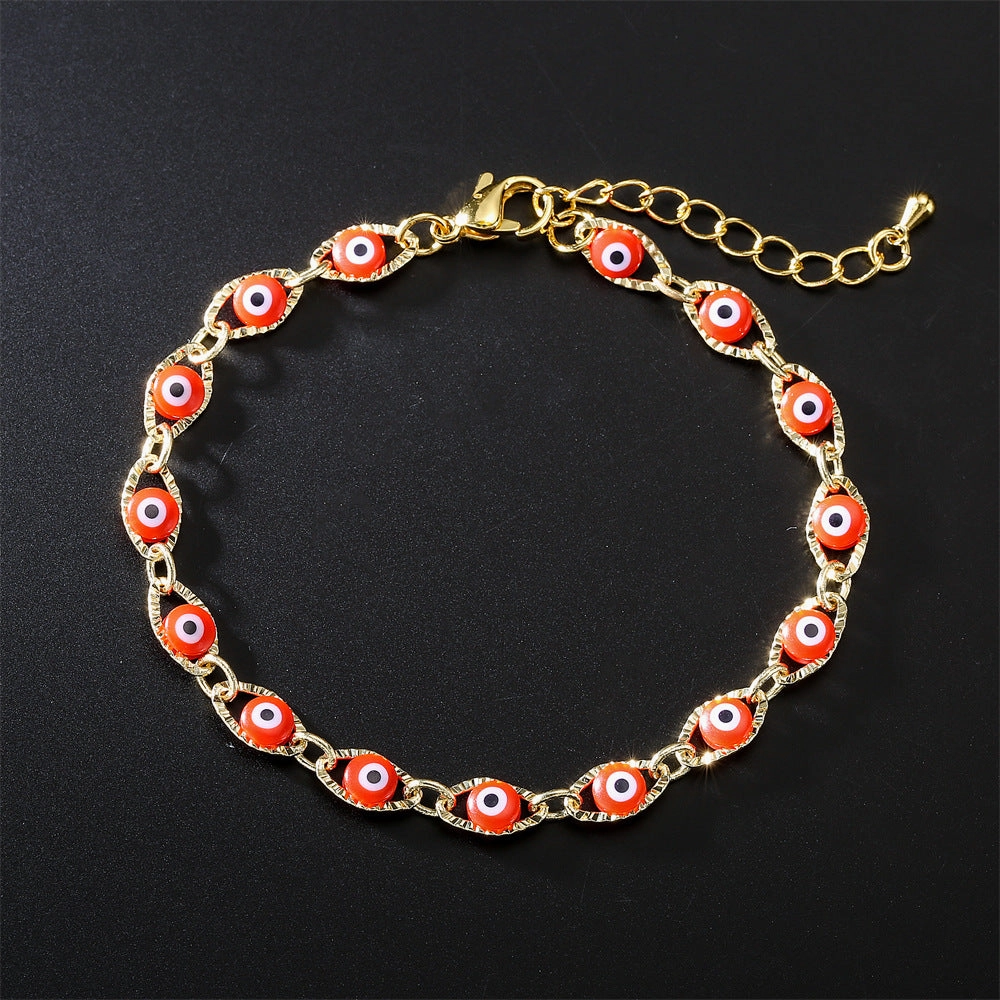 Wholesale Demon Eye Copper Bracelet