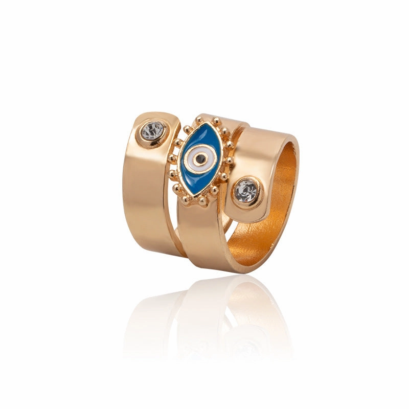Wholesale Demon Eye Gold Plated Alloy Rings
