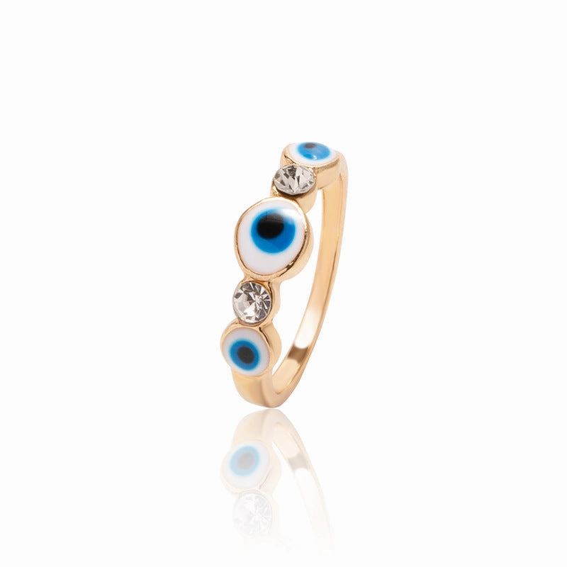 Wholesale Demon Eye Gold Plated Alloy Rings