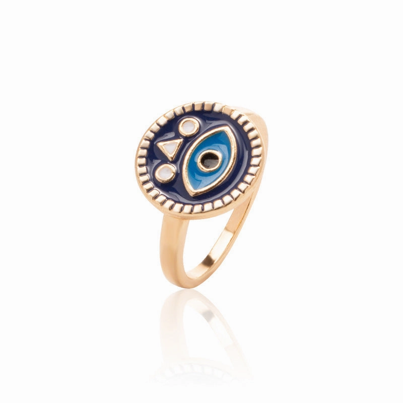 Wholesale Demon Eye Gold Plated Alloy Rings