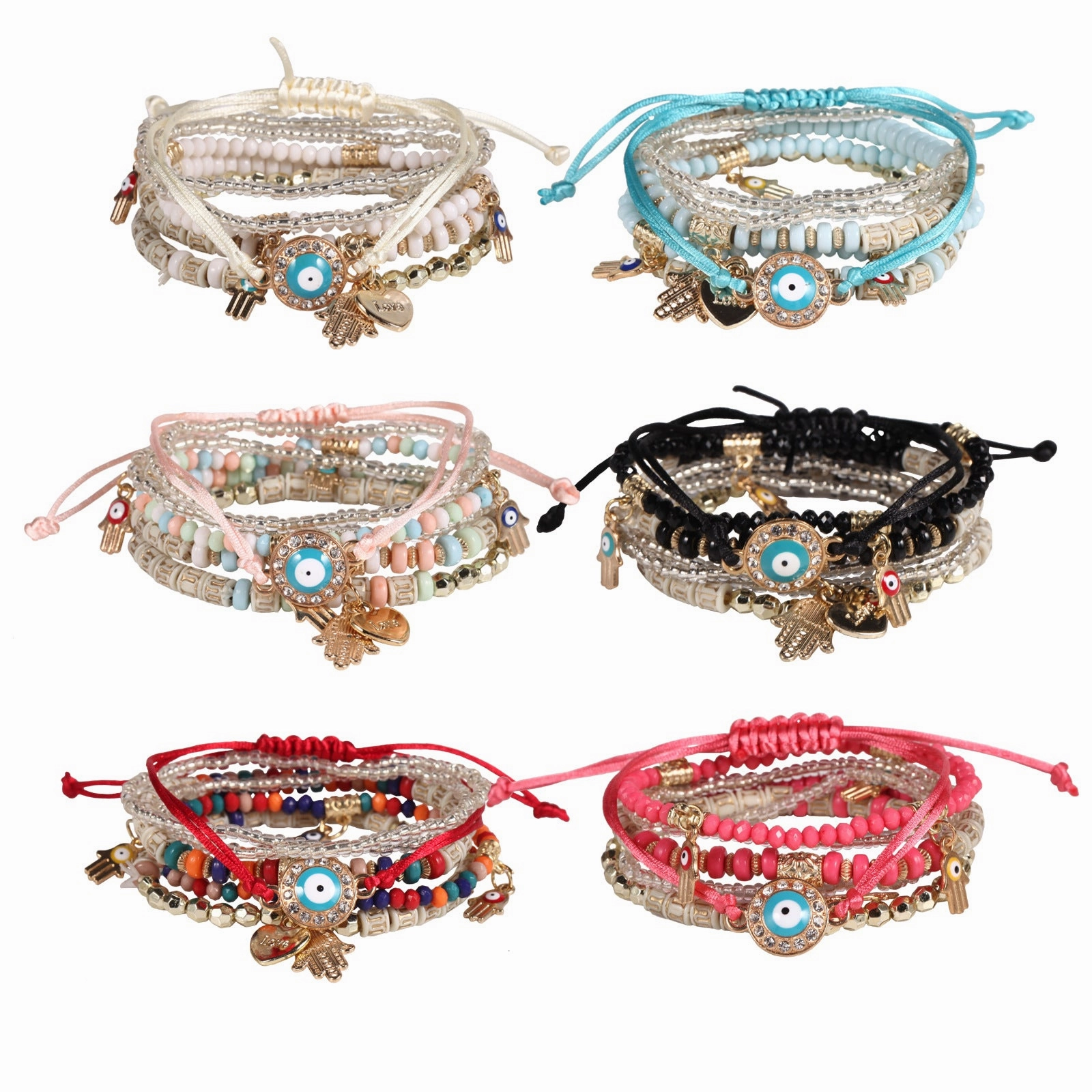 Wholesale Demon Eye Multi-layer Bracelet