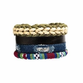 Wholesale Denim Ethnic Handmade Bracelet Set