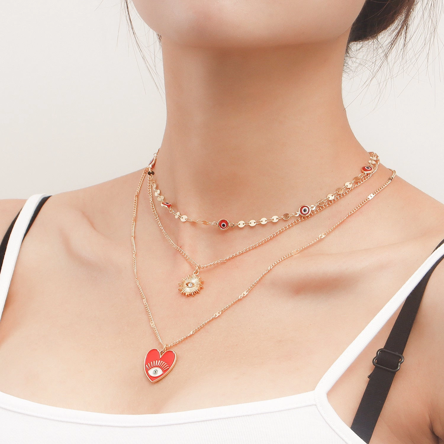 Wholesale Devil Eye Clavicle Alloy Necklaces