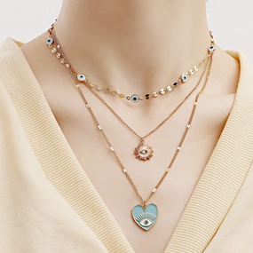 Wholesale Devil Eye Clavicle Alloy Necklaces