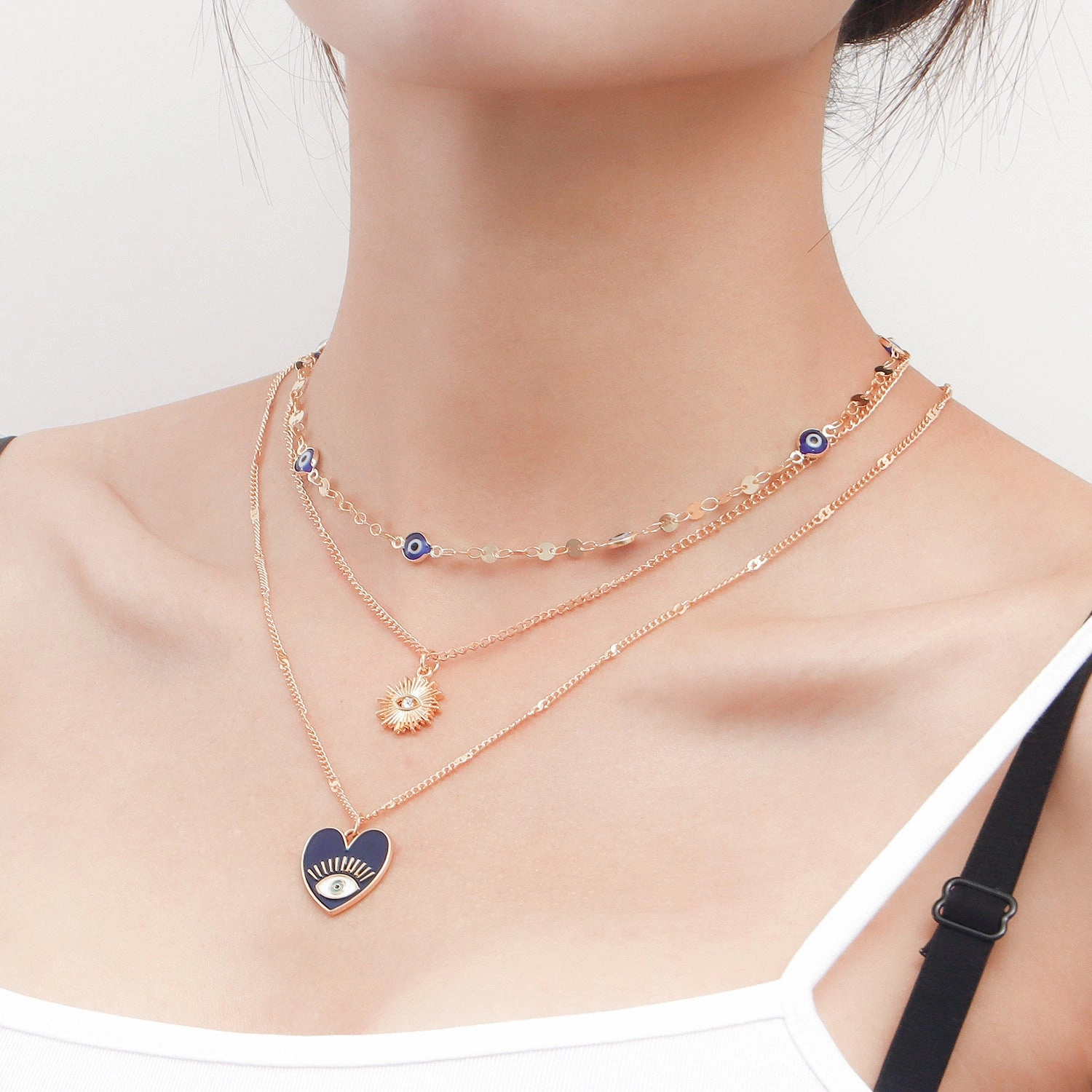 Wholesale Devil Eye Clavicle Alloy Necklaces