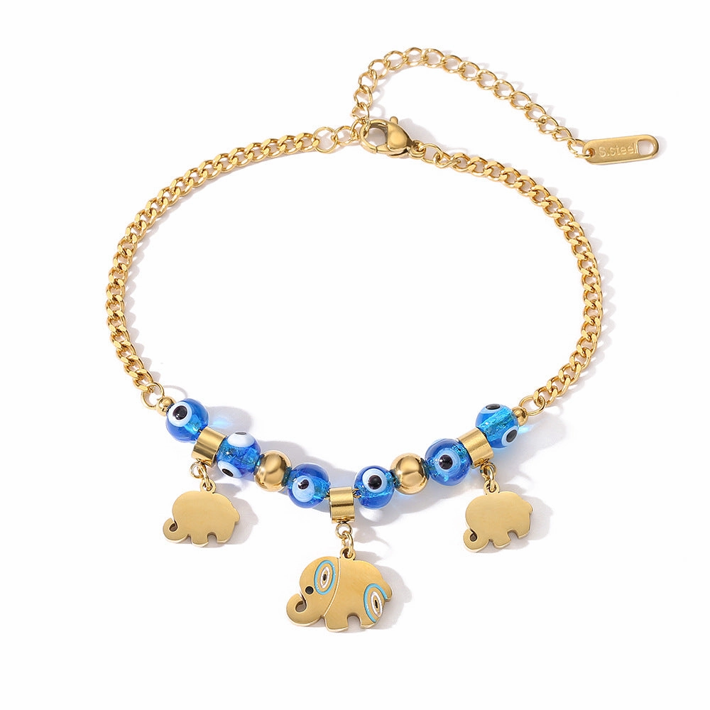 Wholesale Devil Eye Elephant Titanium Steel Bracelet
