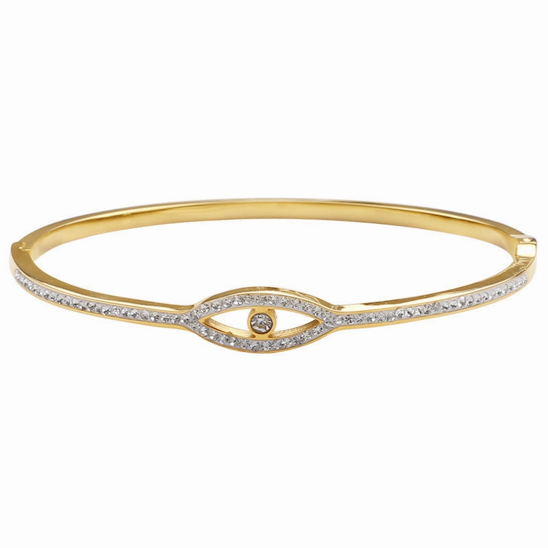 Wholesale Devil Eye Titanium Steel Diamond Bracelet