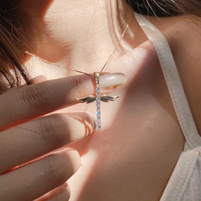 Wholesale Diamond Cross Angel Wings Alloy Necklaces