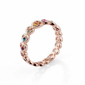 Wholesale Diamond Heart Crystal Alloy Rings
