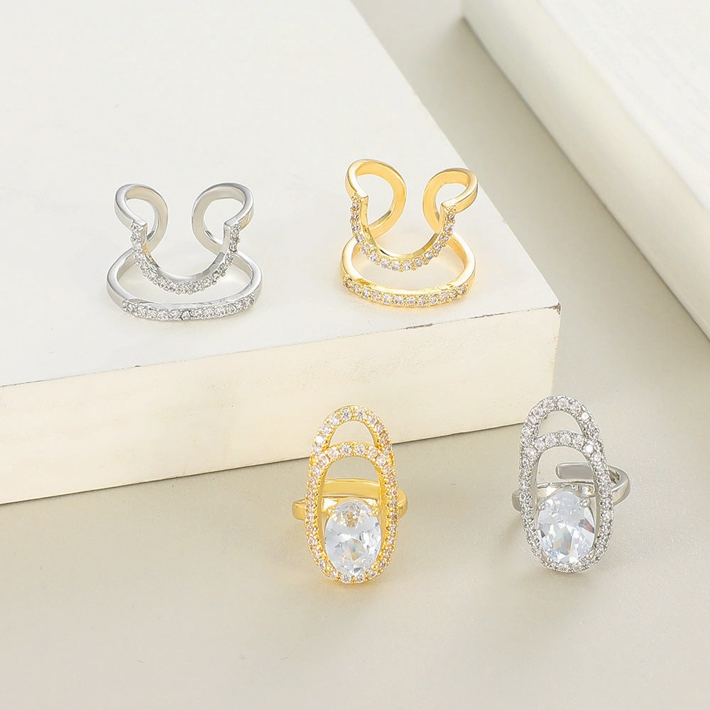 Wholesale Diamond Nail Art Alloy Rings