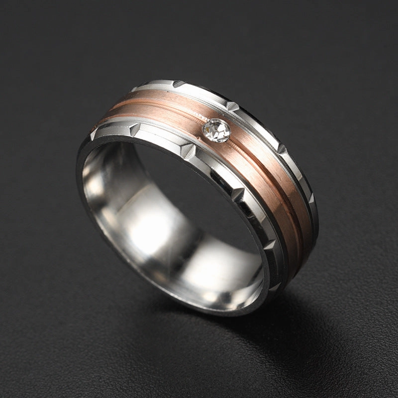 Wholesale Diamond Set Stainless Steel Rings