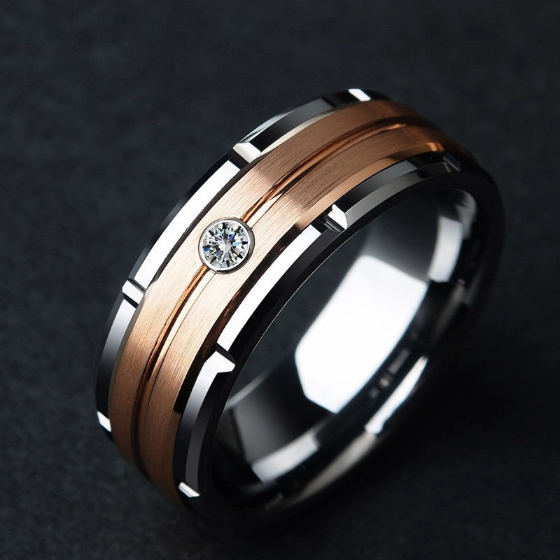 Wholesale Diamond Set Stainless Steel Rings