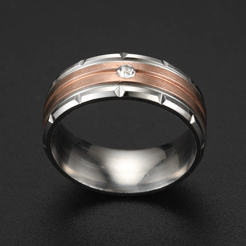 Wholesale Diamond Set Stainless Steel Rings
