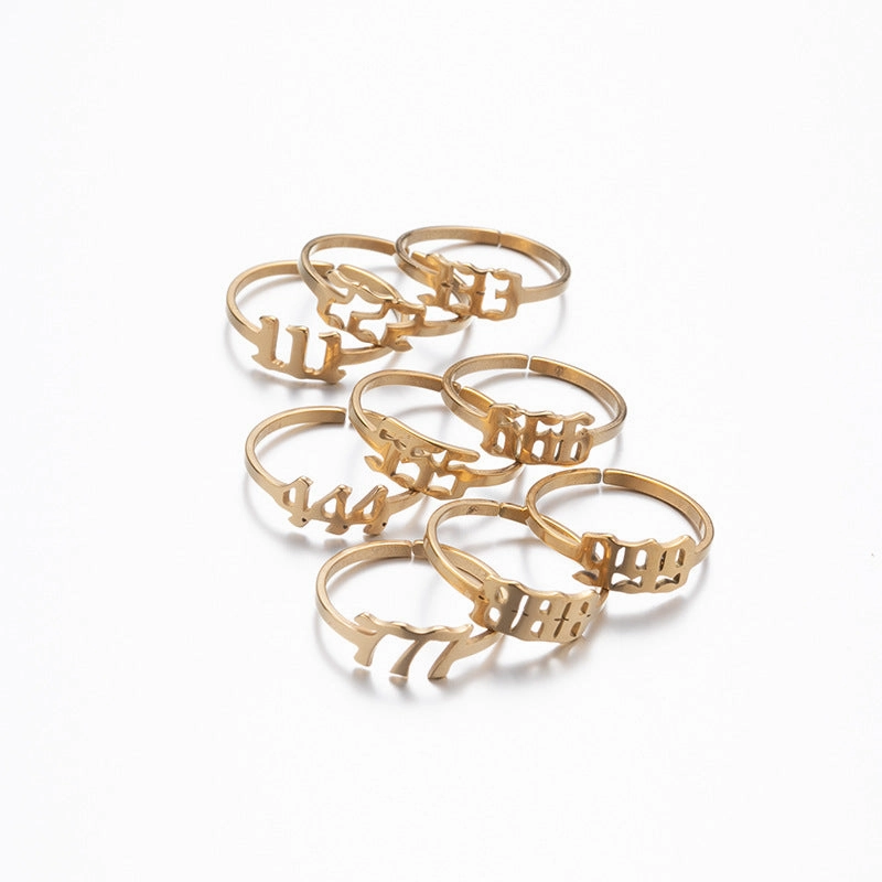 Wholesale Digital Stainless Steel Adjustable Rings