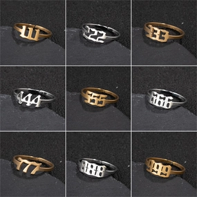 Wholesale Digital Stainless Steel Adjustable Rings