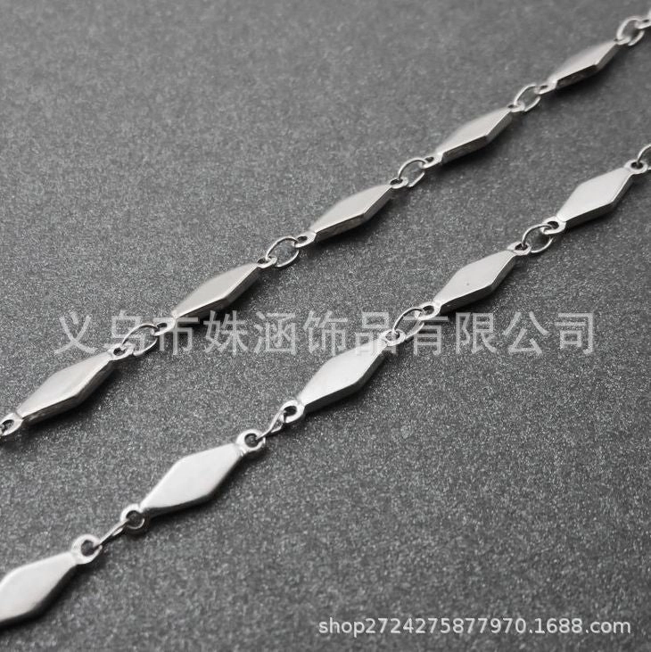 Wholesale DIY Clavicle Heart-shaped Stainless Steel Necklace