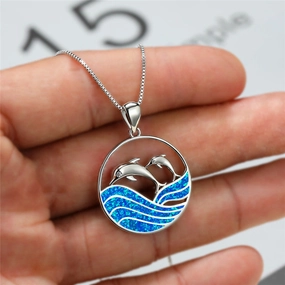Wholesale Dolphin Pendant Alloy Necklaces