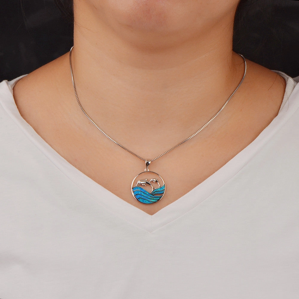 Wholesale Dolphin Pendant Alloy Necklaces
