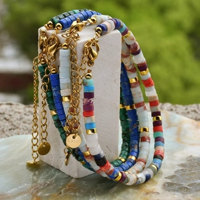 Wholesale Dopamine Natural Stone Beaded Bracelet