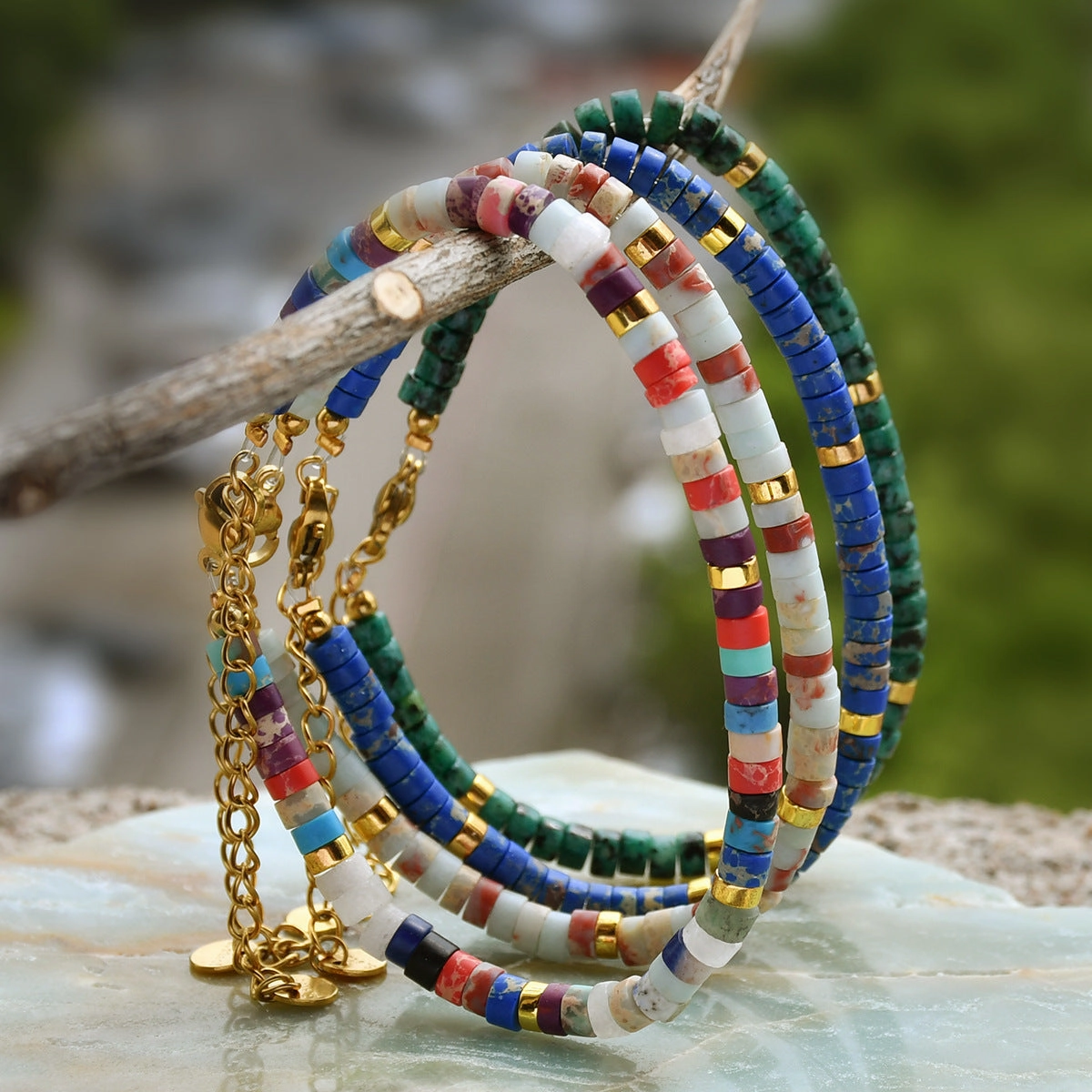 Wholesale Dopamine Natural Stone Beaded Bracelet