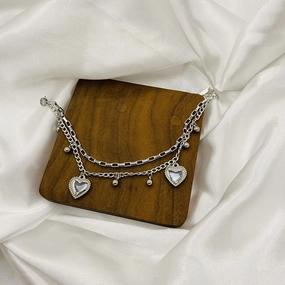 Wholesale Double Layer Heart Vintage Bracelet