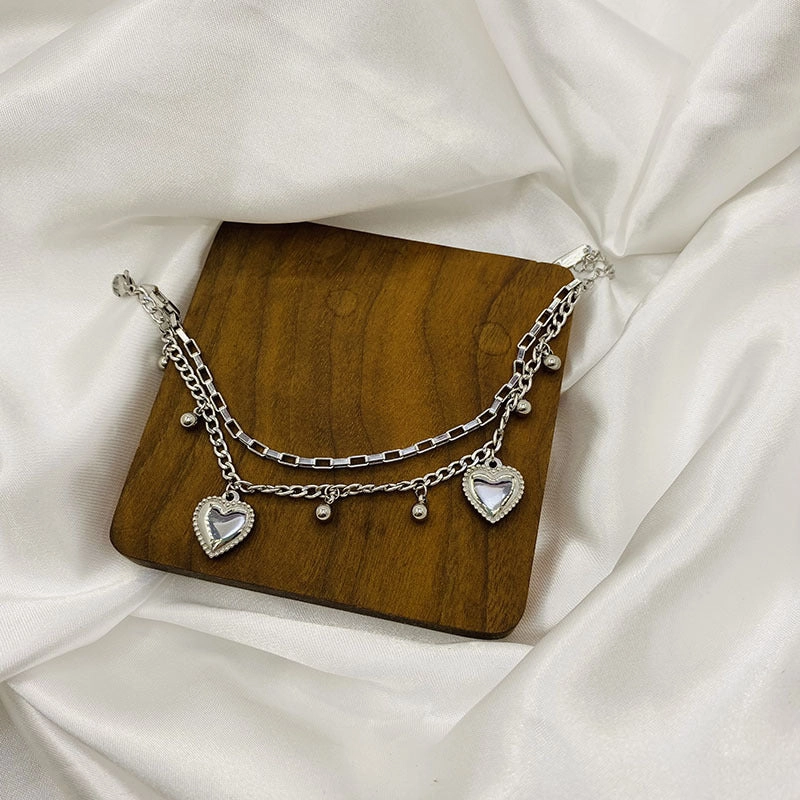 Wholesale Double Layer Heart Vintage Bracelet