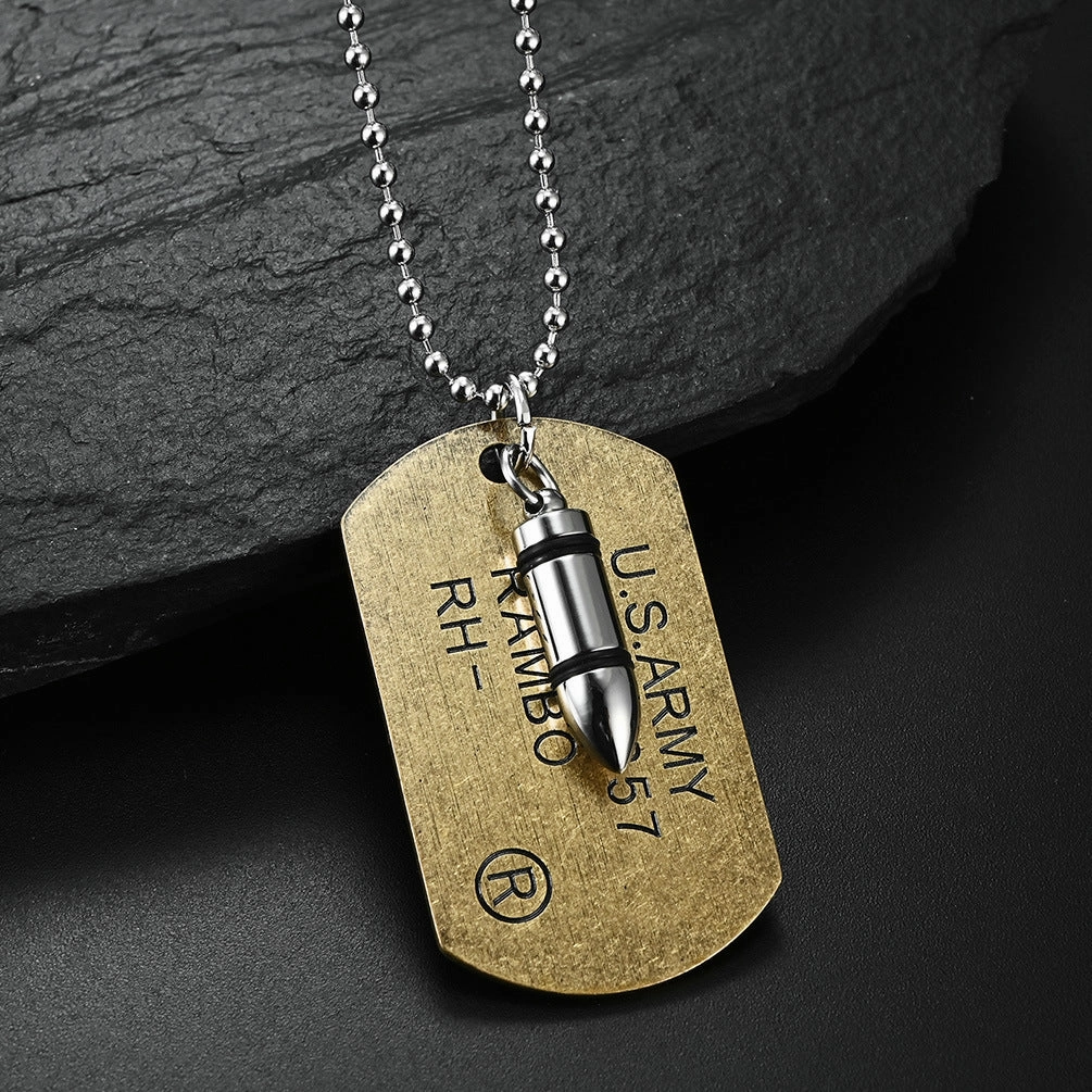 Wholesale Double-layer Pendant Titanium Steel Necklace