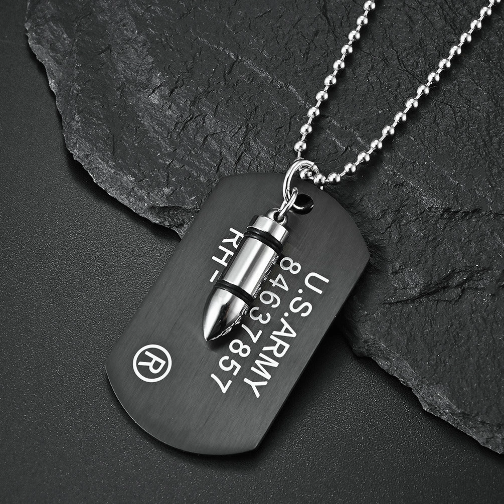 Wholesale Double-layer Pendant Titanium Steel Necklace