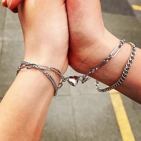 Wholesale Double Layer Stitching Magnetic Love Bracelet